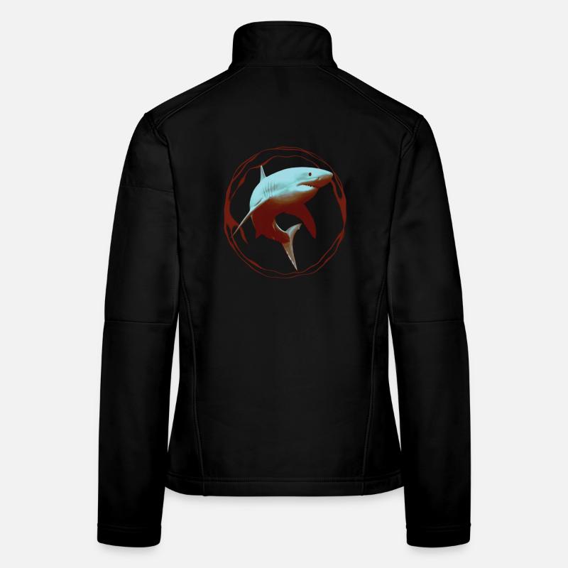 Weißer Hai Frauen Softshelljacke