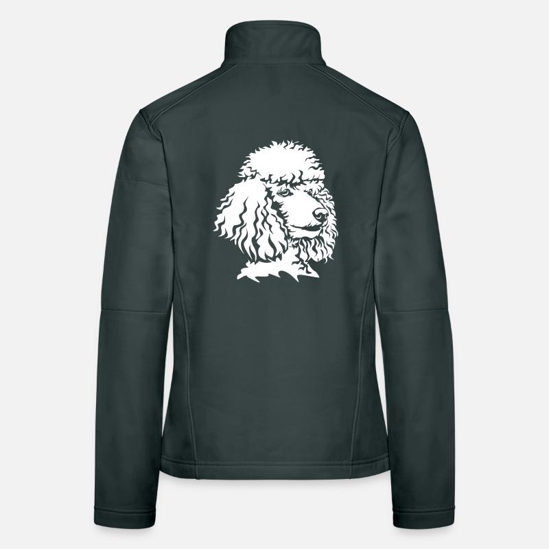 Tête de caniche « Black Edition » Veste en tissu softshell Femme