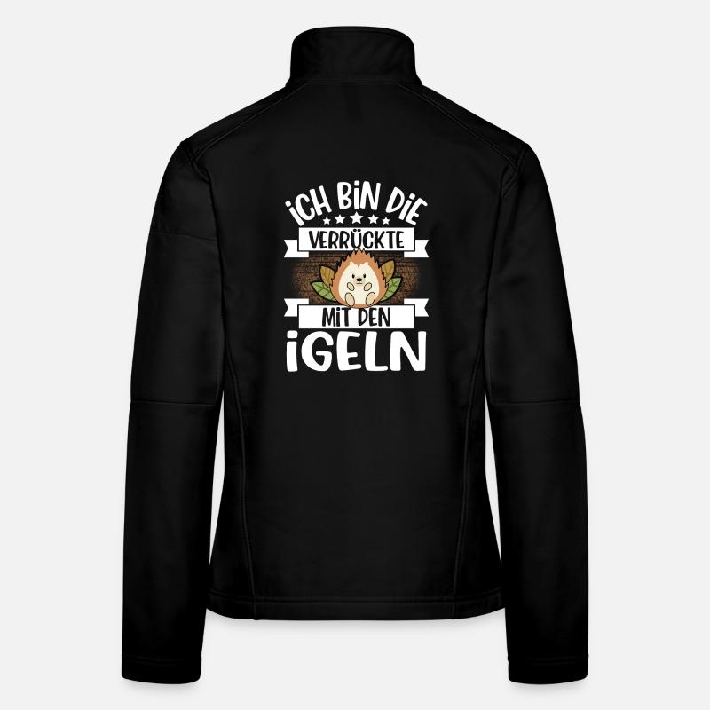 Igel - Frauen Softshelljacke - Schwarz