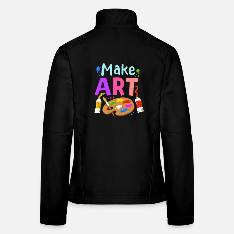 Kunst Künstler Kunstlehrer - Frauen Softshelljacke - Schwarz