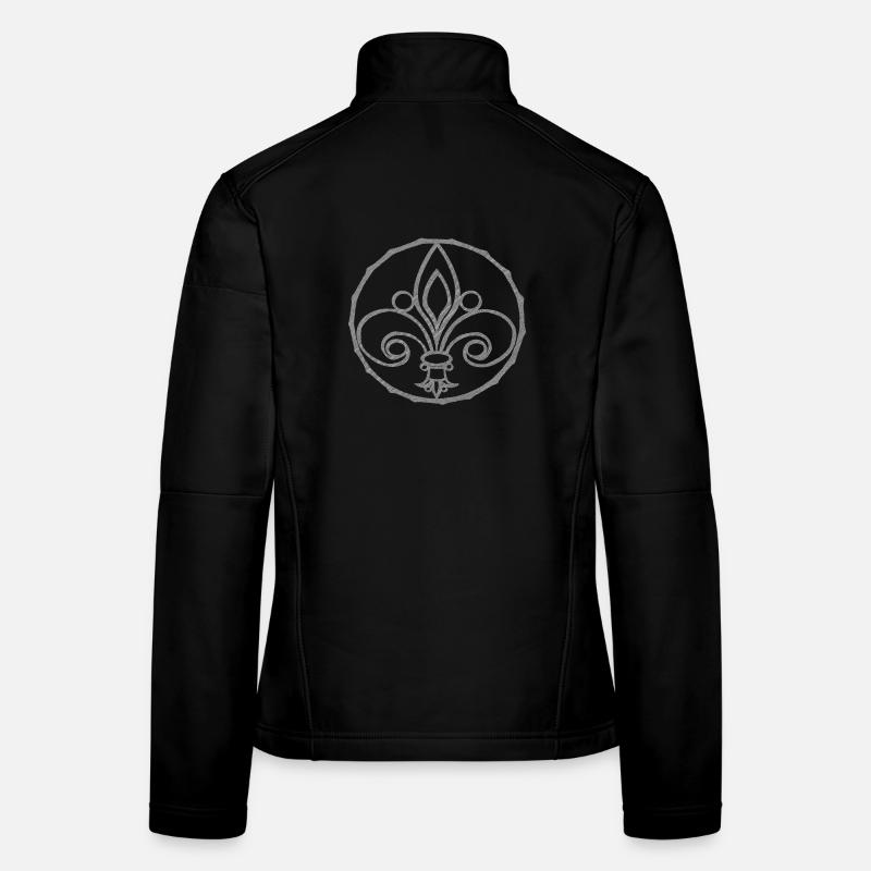 wappensymbole, fleur de lys Relief Frauen Softshelljacke