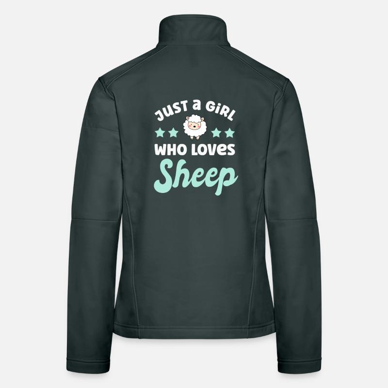 Moutons Veste en tissu softshell Femme