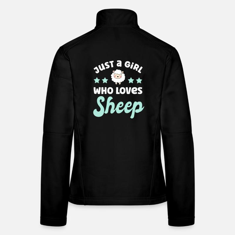 Moutons Veste en tissu softshell Femme