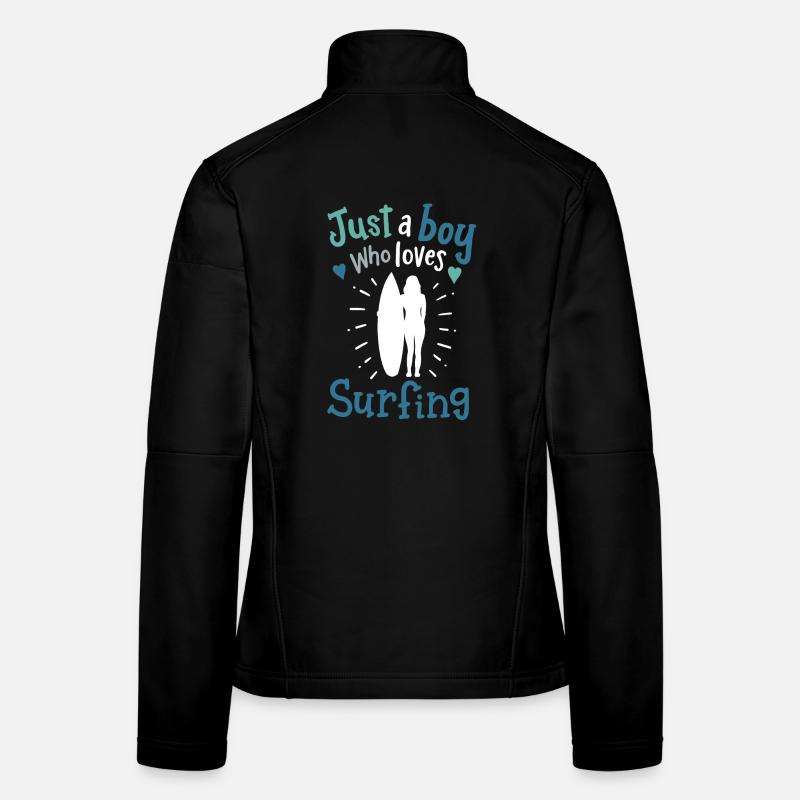 Surfen Surfer Surfbrett Frauen Softshelljacke