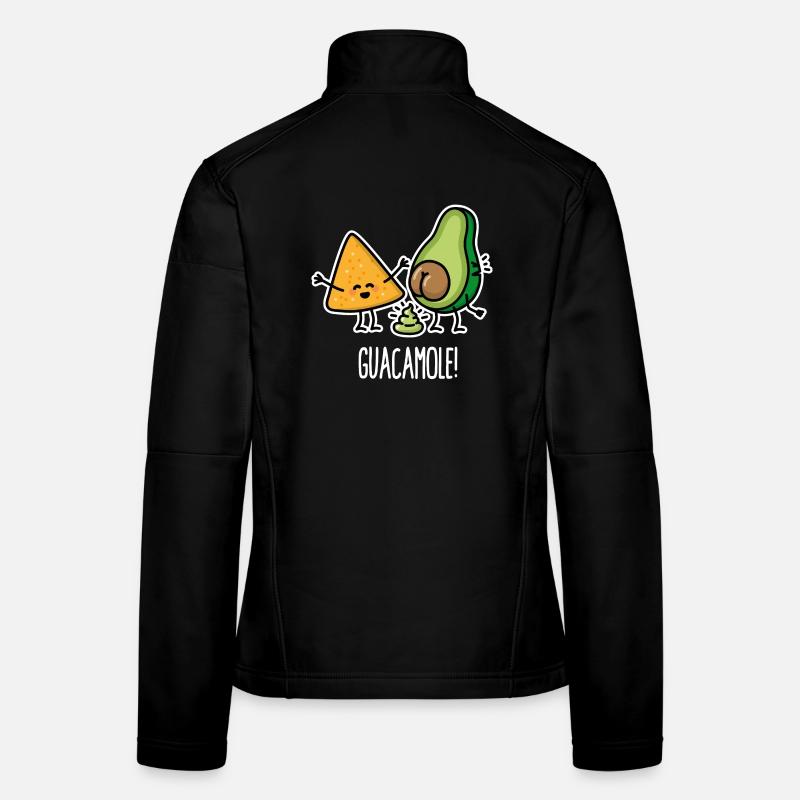 Drôle de Guac Avocat caca tortilla chips guacamole Veste en tissu softshell Femme