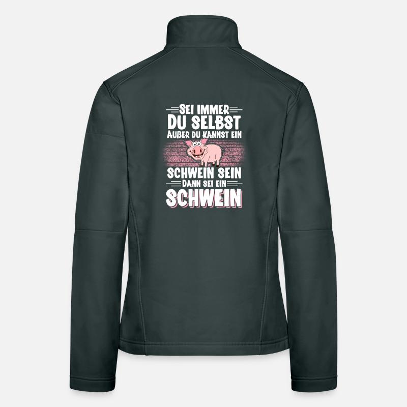 Schwein Frauen Softshelljacke