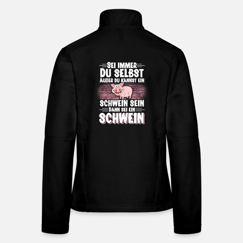 Schwein Frauen Softshelljacke