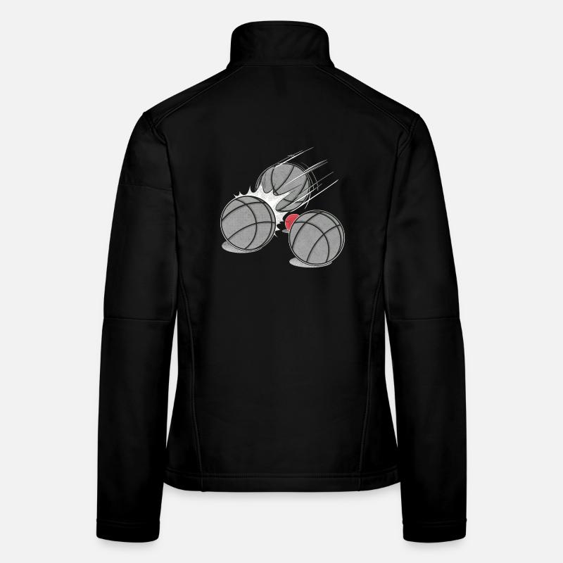 Boules de boules avec des cochons Schiesserkugeln Boule Veste en tissu softshell Femme