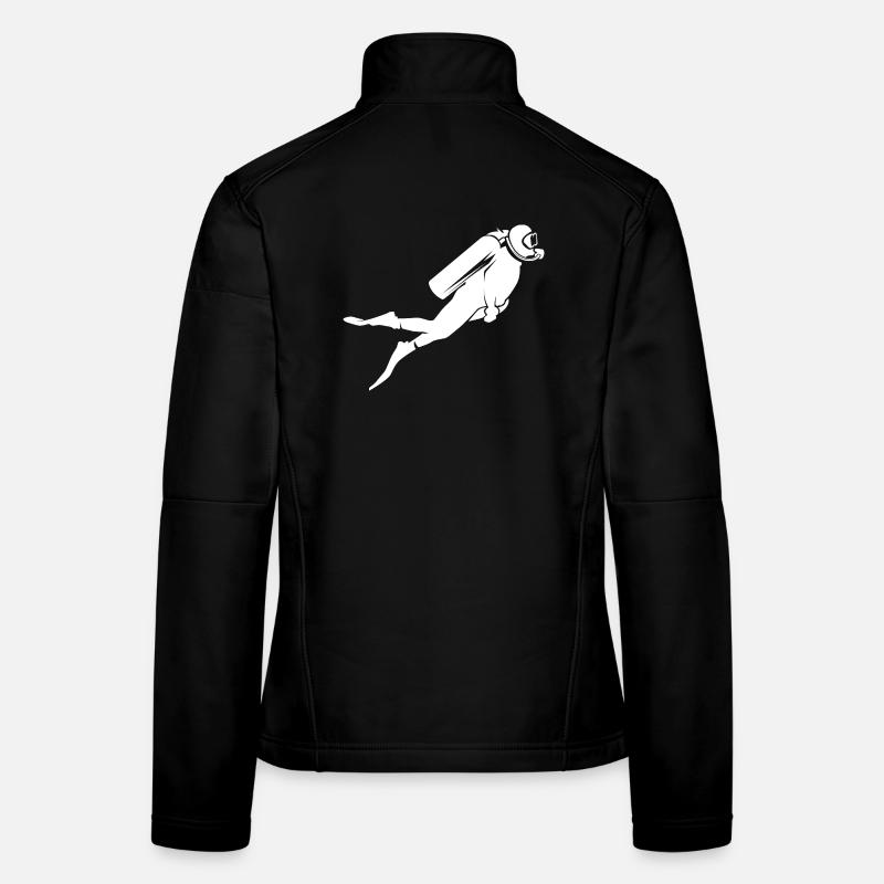 Illustration d’icône sous-marine de plongée de mer Veste en tissu softshell Femme