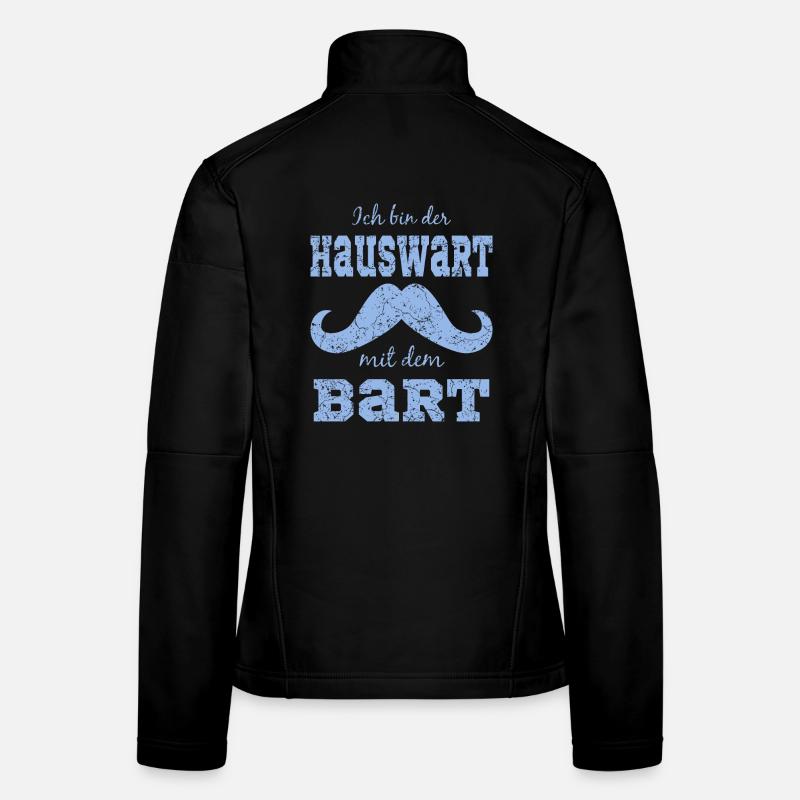 Lustiges Bart Motiv Frauen Softshelljacke