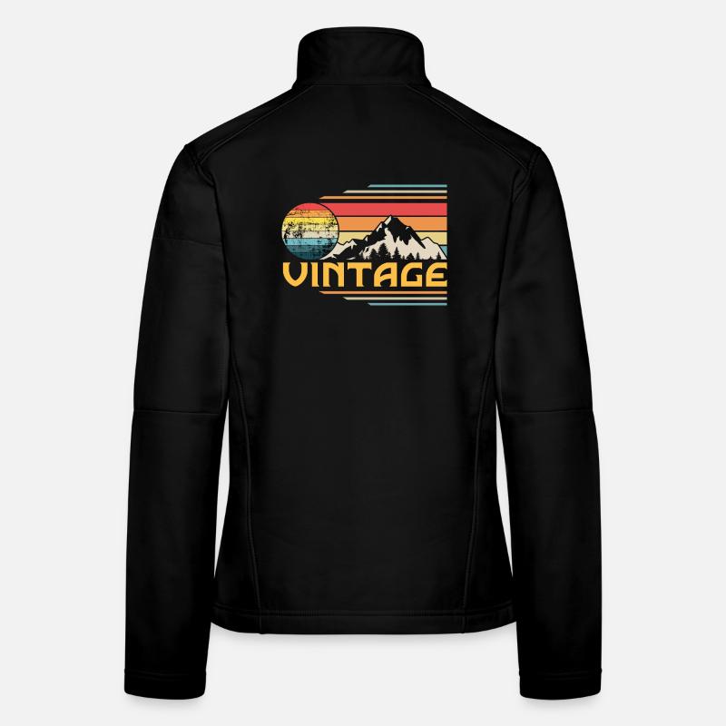 Rétro Vintage Sunset Veste en tissu softshell Femme