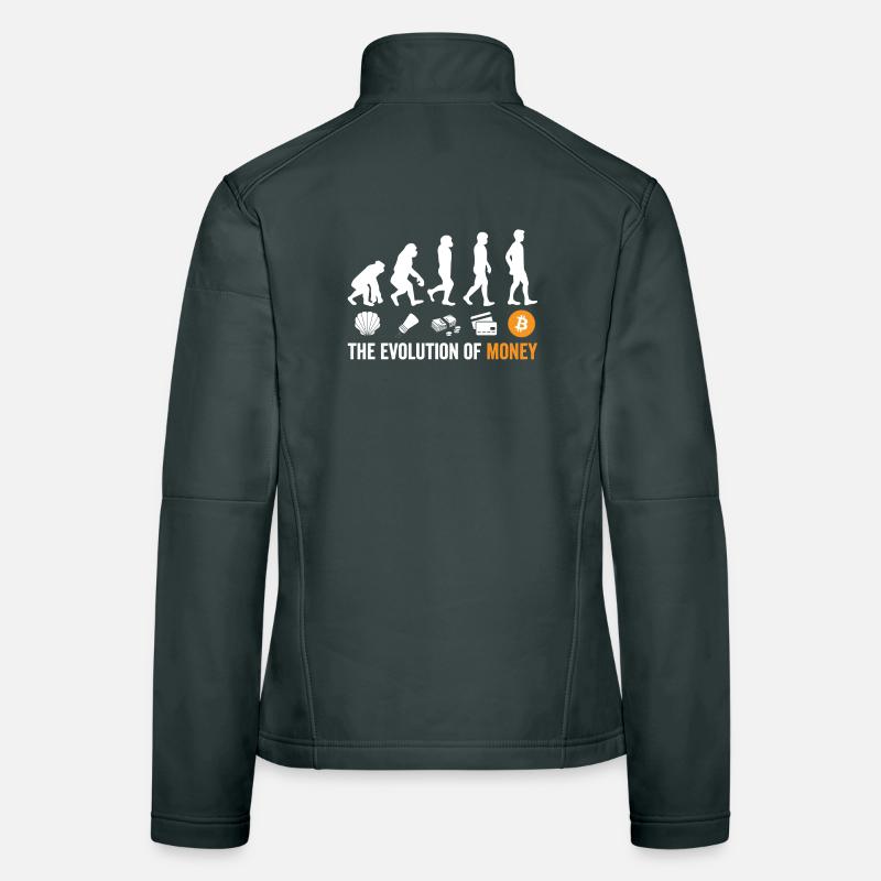 Evolution de l’argent bitcoin Veste en tissu softshell Femme