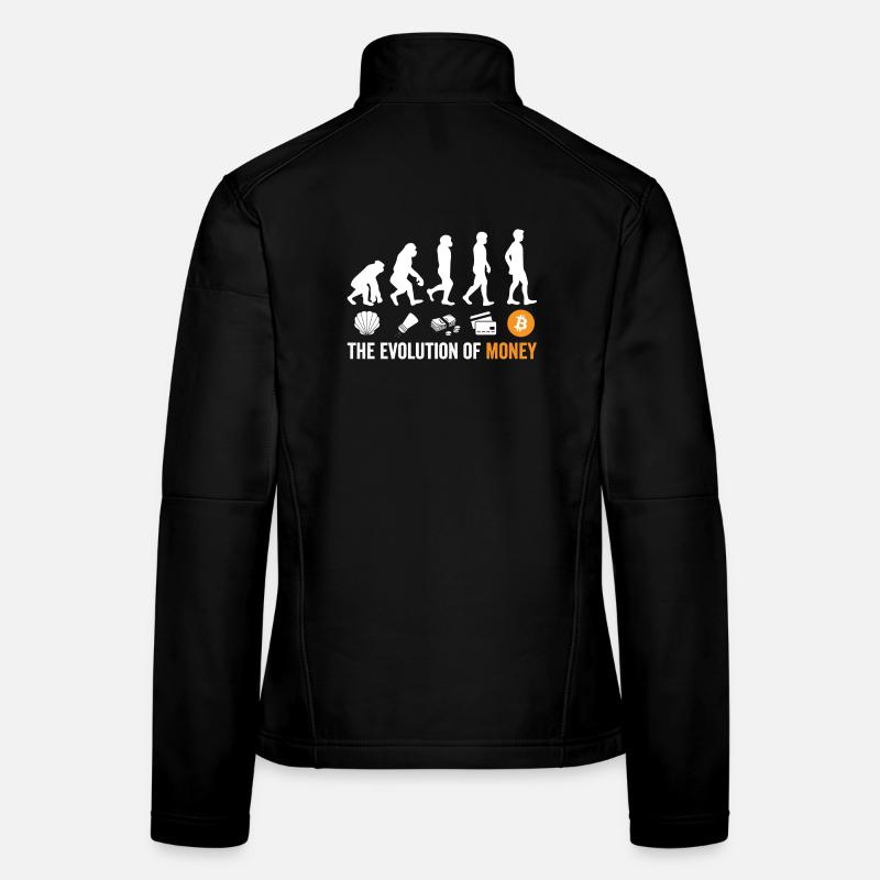 Evolution of Money Bitcoin Women's Softshell Jacket