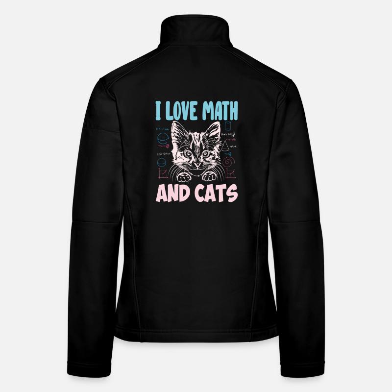 Math Kitty Cat I Love Math And Cats Math Teacher Women's Softshell Jacket