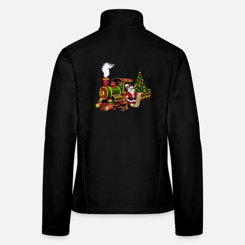 Santa Claus with a train Women's Softshell Jacket