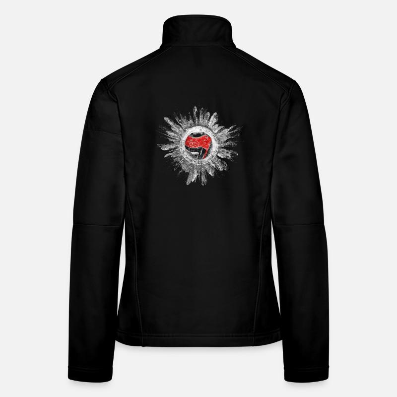 Antifa Advect - Frauen Softshelljacke - Schwarz