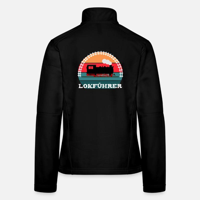 Lokführer Eisenbahn Dampflok Frauen Softshelljacke
