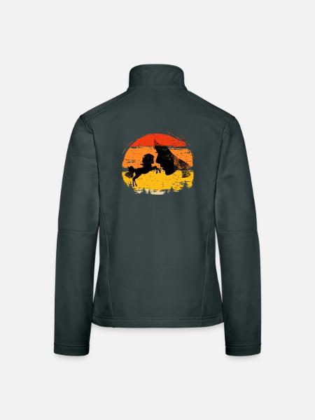 Riding for horse whisperers, riding for beginners - Women's Softshell Jacket - black - Back