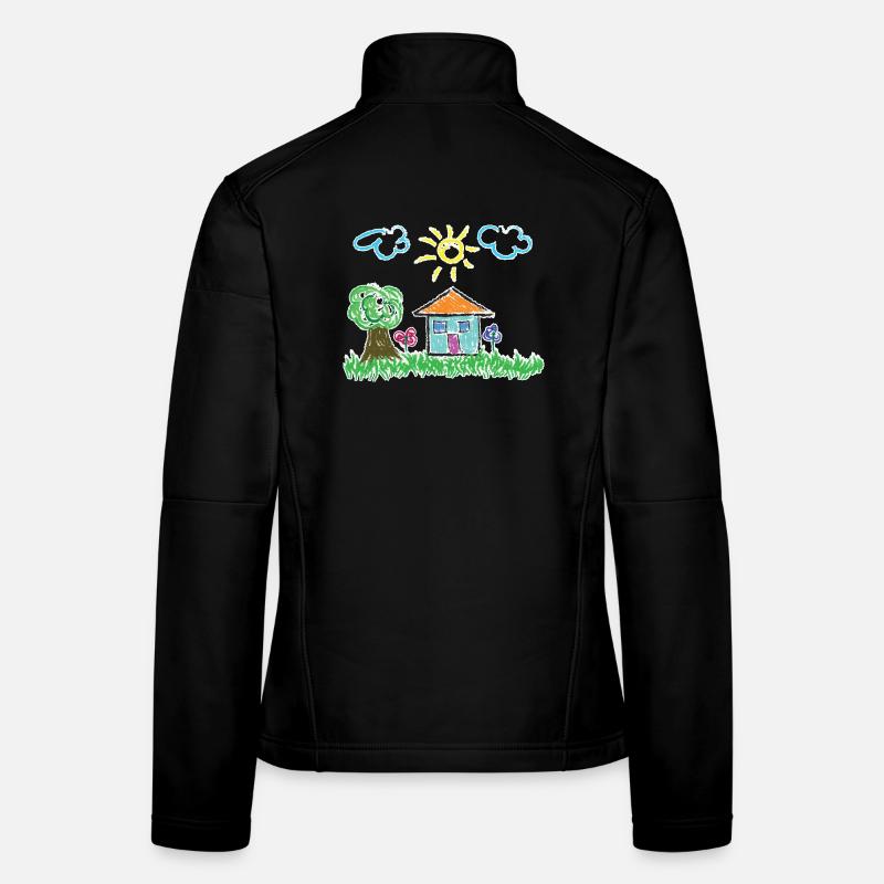 Dessin Enfants Soleil Veste en tissu softshell Femme