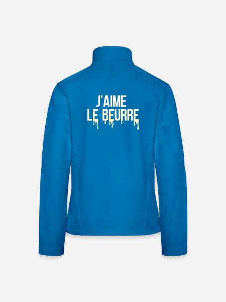 J'aime le beurre, cuisine française - Veste en tissu softshell Femme - noir - Dos