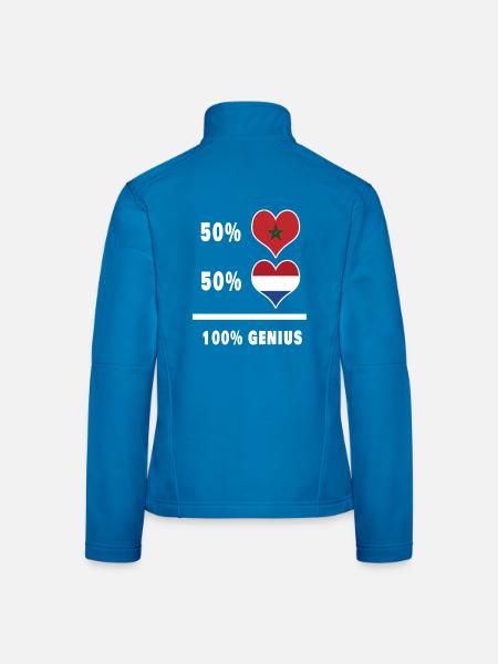 Le Maroc et les Pays-Bas ingénieux / Cadeau - Veste en tissu softshell Femme - gris foncé - Dos