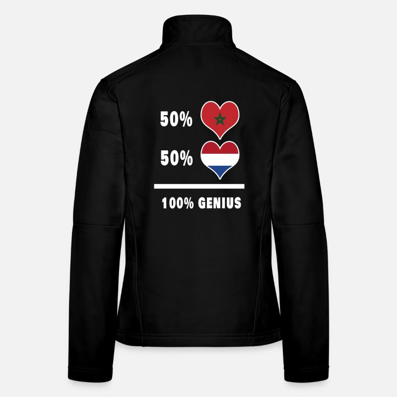 Marokko und Niederlande genial / Geschenk - Frauen Softshelljacke - Schwarz