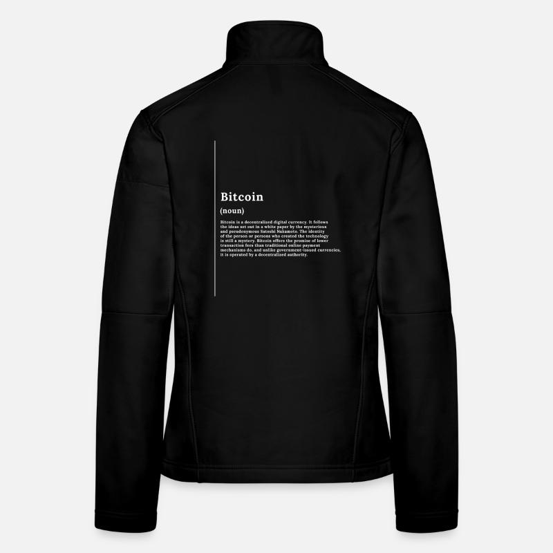 Tée monochrome du Glyphe Bitcoin Veste en tissu softshell Femme