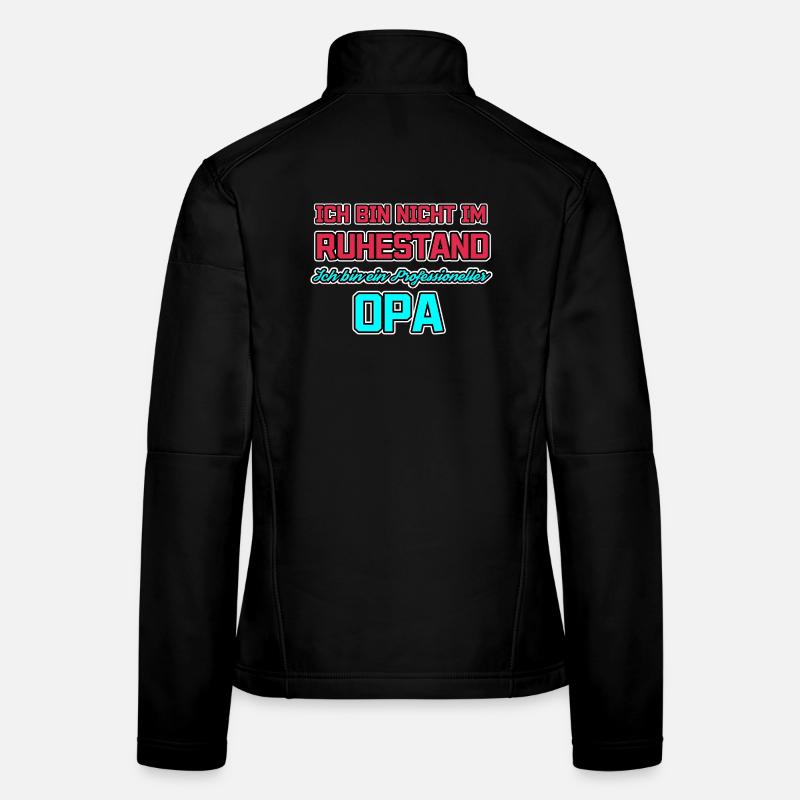 Statement Ruhestand Opa Senior Großvater Frauen Softshelljacke
