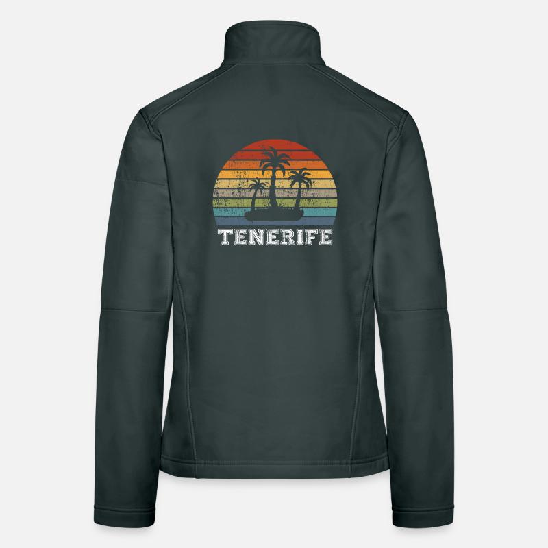 Teneriffa Vintage Beach Design Frauen Softshelljacke