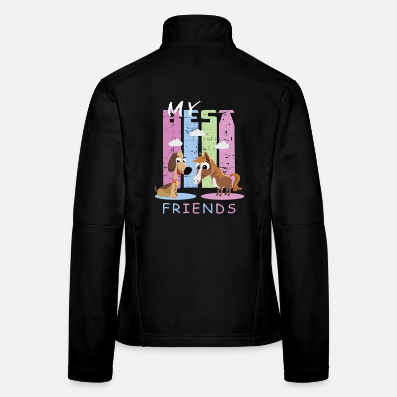 Pferd und Hund Frauen Softshelljacke