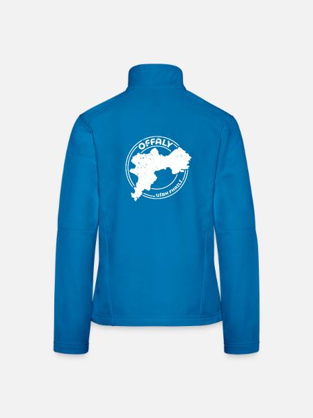 Offaly Irland County | Landkarte Kontur Stempel - Frauen Softshelljacke - Schwarz - Hinten