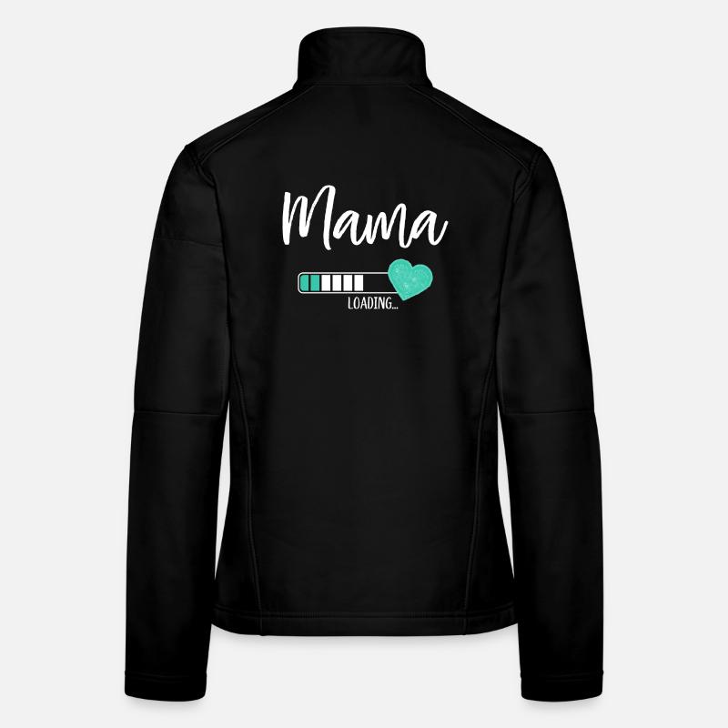 Mama Loading Herz Baby Junge Werdende Mama - Frauen Softshelljacke - Schwarz