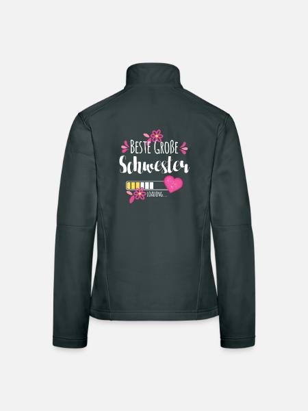 Beste Große Schwester Loading - Frauen Softshelljacke - Schwarz - Hinten