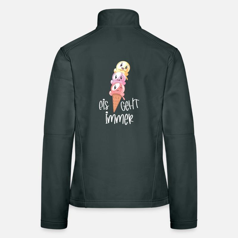 Eiscreme Lover Kawaii "Eis geht immer" Frauen Softshelljacke