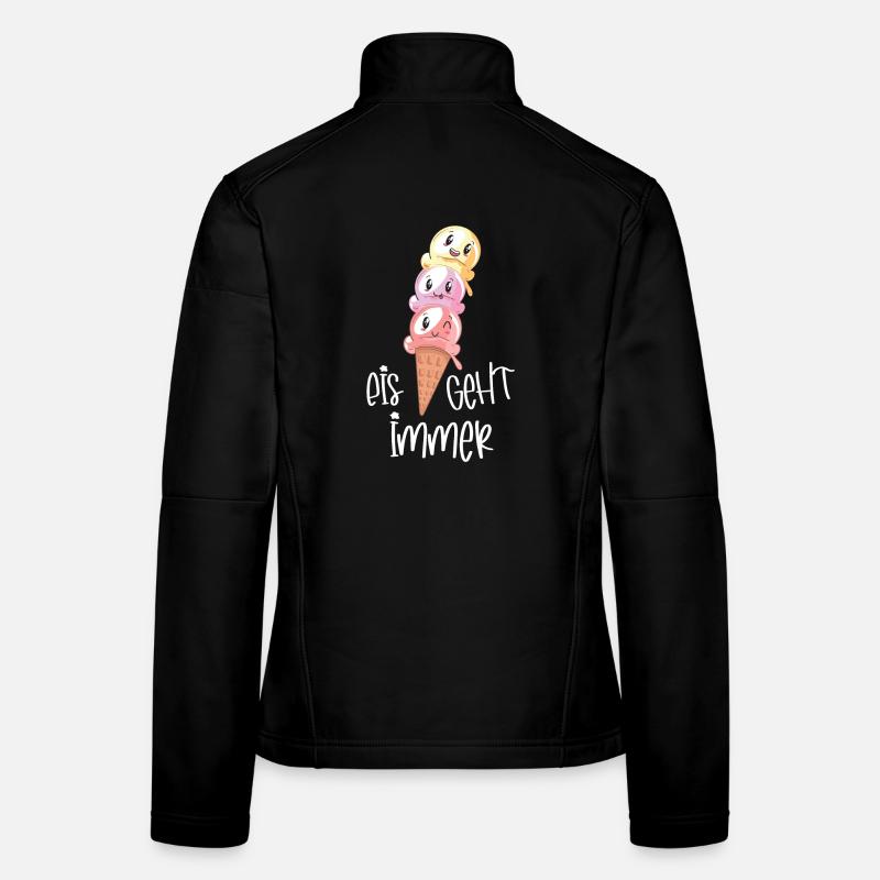 Eiscreme Lover Kawaii "Eis geht immer" Frauen Softshelljacke