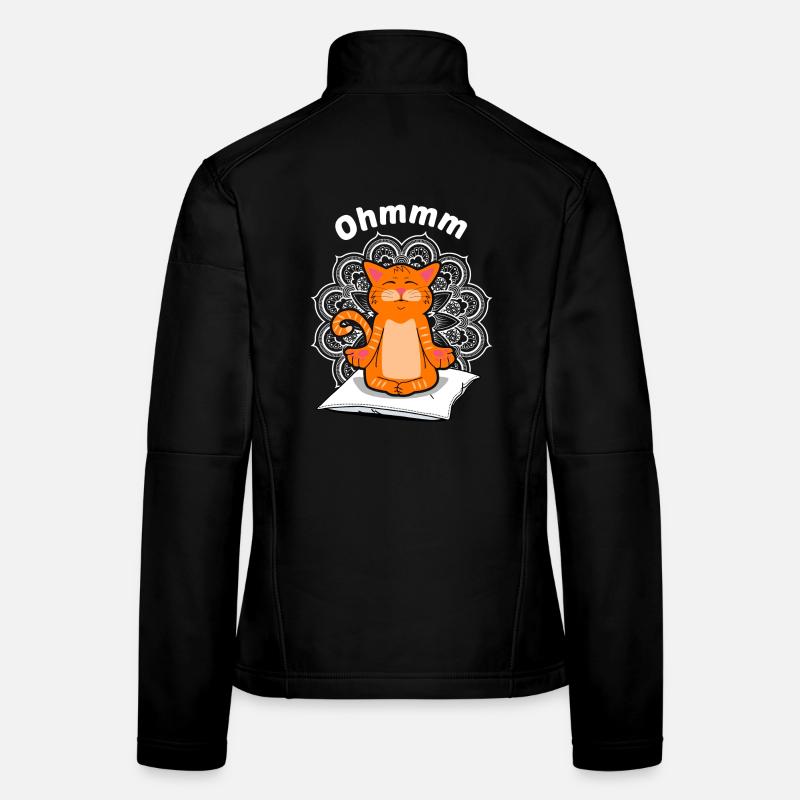 Yoga Katze Meditation Rote Katze Kater Geschenk Frauen Softshelljacke