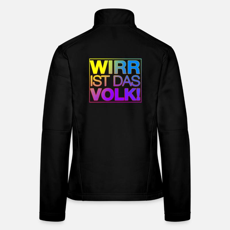 WIRR IST DAS VOLK - Frauen Softshelljacke - Schwarz