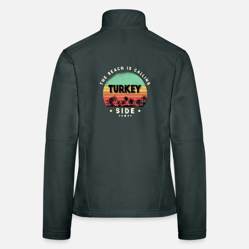 Side Turkey beach design Women's Softshell Jacket