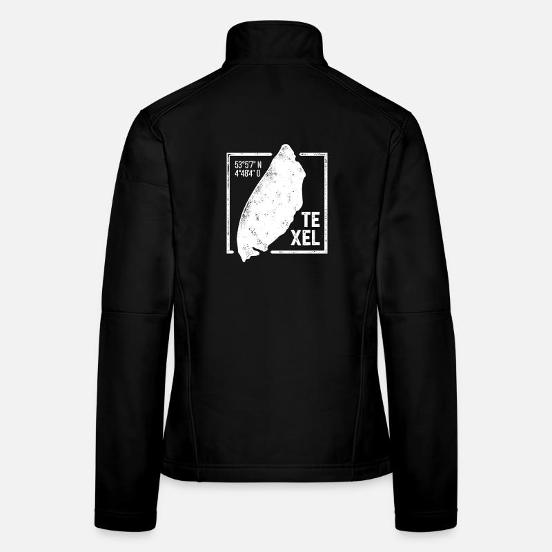 Texel | Insel-Silhouette Stempel-Design Frauen Softshelljacke