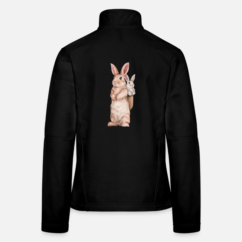 Rabbit Floppy Ear Easter Rabbit Mom Women's Softshell Jacket