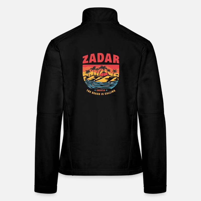 Zadar Kroatien Beach Design - Frauen Softshelljacke - Schwarz