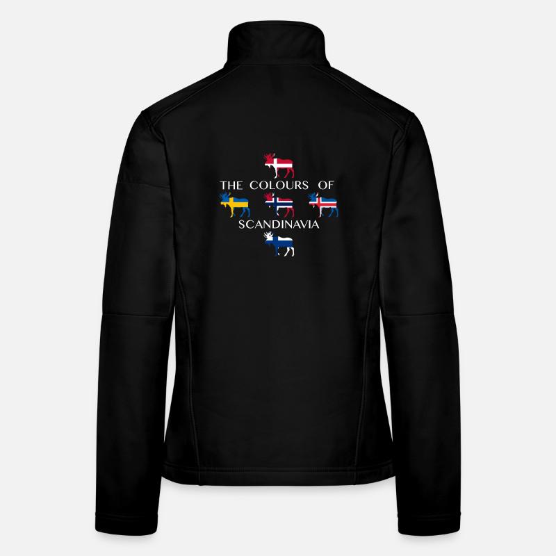 Skandinavien Flaggen Elche Farben Norwegen Frauen Softshelljacke