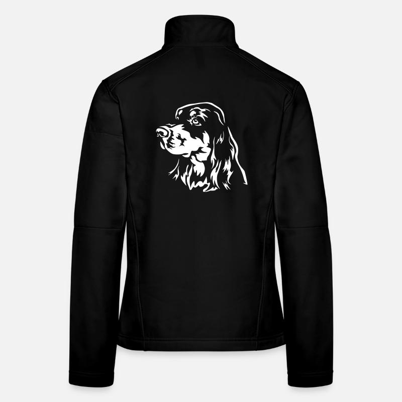 Gordon Setter Kopf "Black Edition" Frauen Softshelljacke