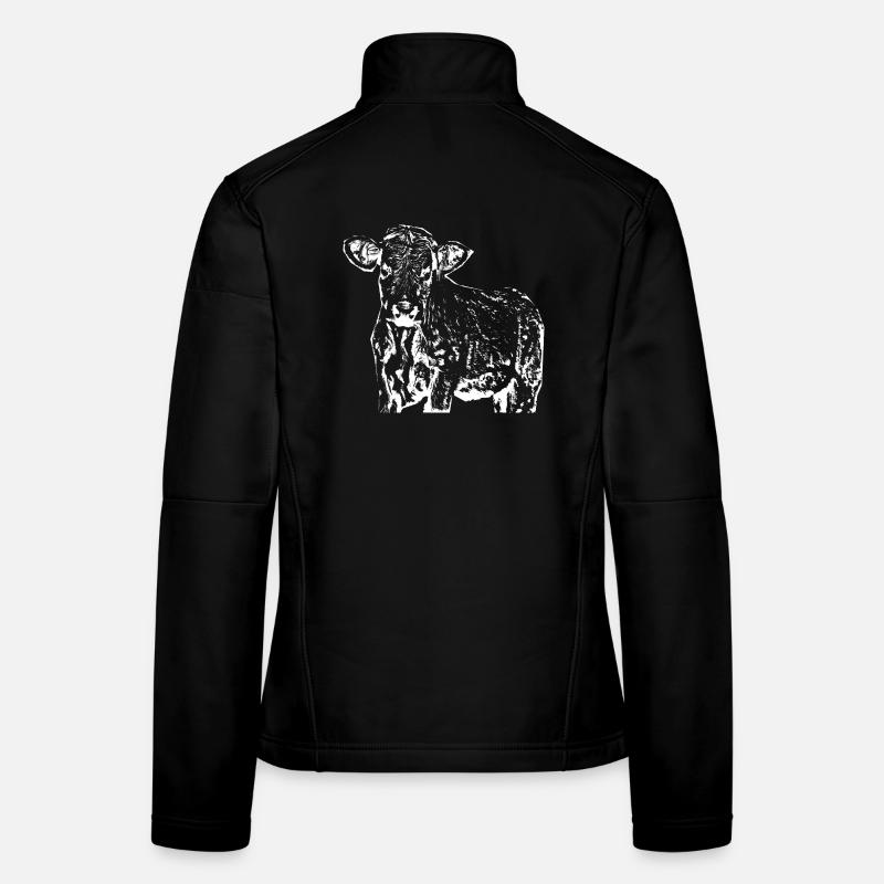 lustige Kuh Geschenk Bauern - Frauen Softshelljacke - Schwarz