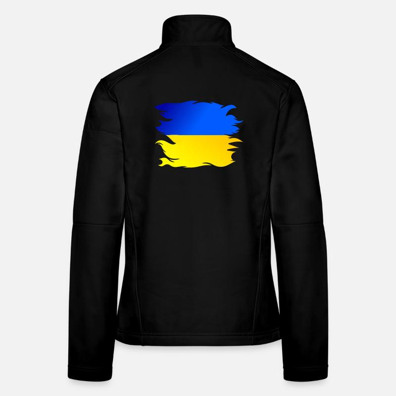 Drapeau de l’Ukraine Drapeau Veste en tissu softshell Femme