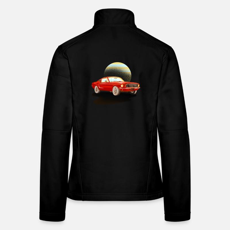 Auto rotes Auto Frauen Softshelljacke