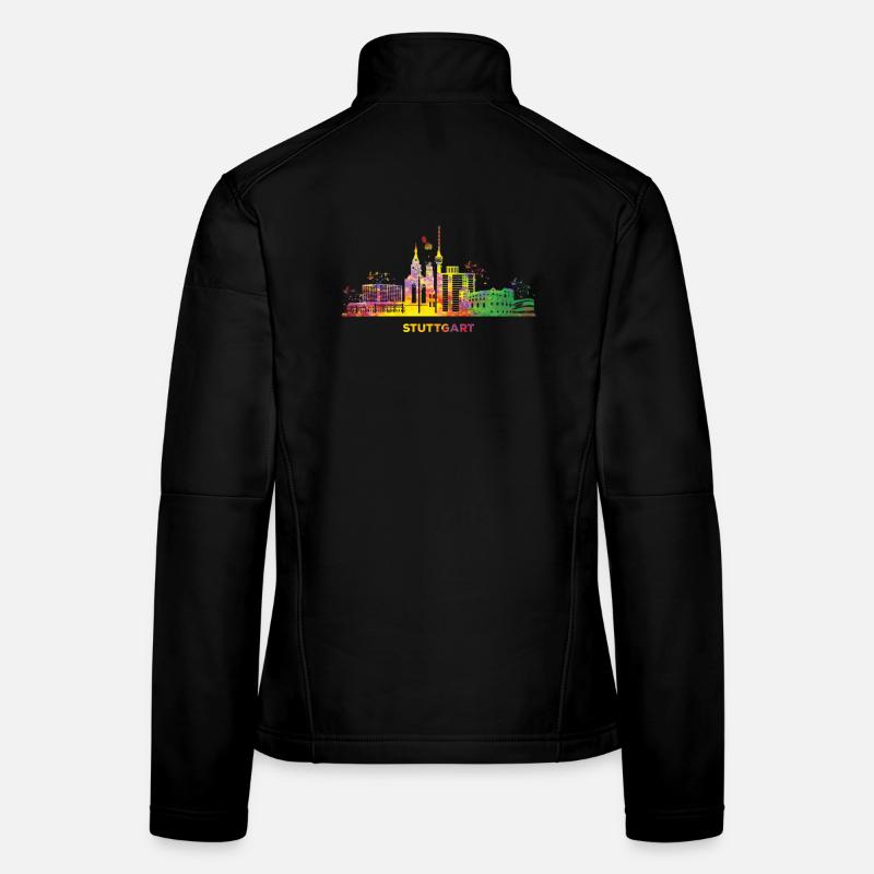 Stuttgart Skyline Colorful Stuttgarter Women's Softshell Jacket