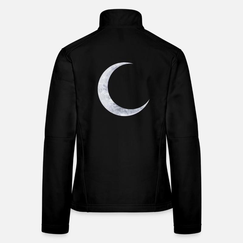 délicate lune d’argent chatoyante Veste en tissu softshell Femme