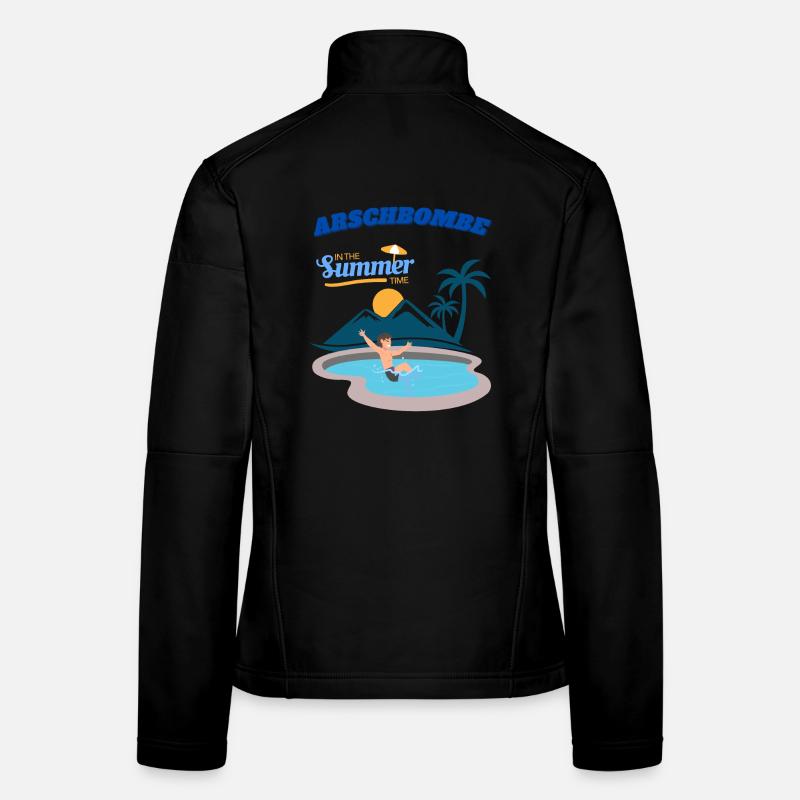 Summer paradise pool area Women's Softshell Jacket