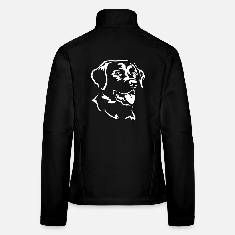 Labrador Kopf "Black Edition" Frauen Softshelljacke
